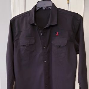 FREDD MARSHALL Men's Button Down Casual Pocket Jean Shirt L+